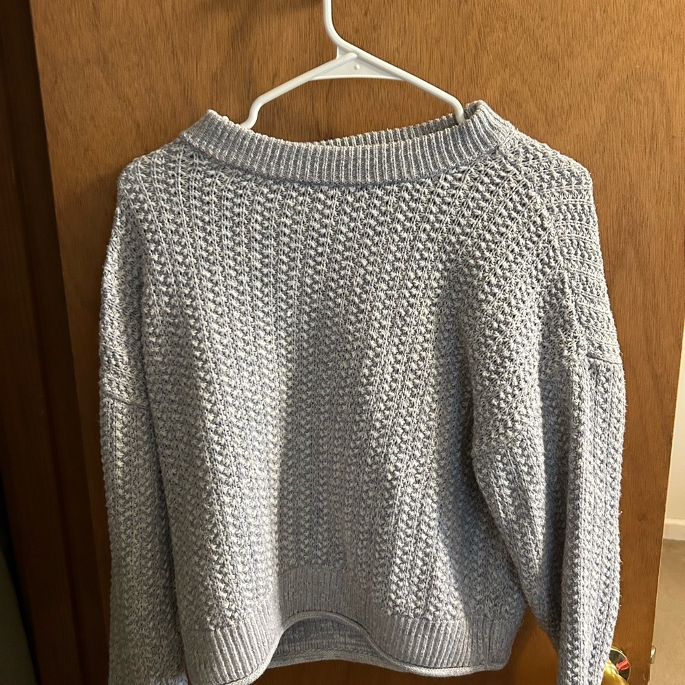 Target Textured Knit Sweater in Light Gray